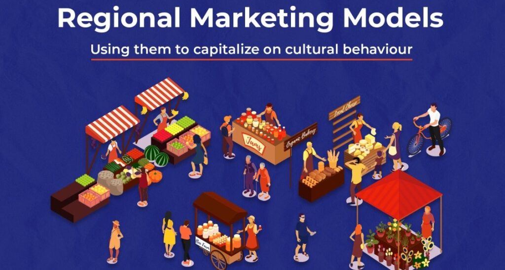 Image of outdoor marketing where multiple vendors are selling services.